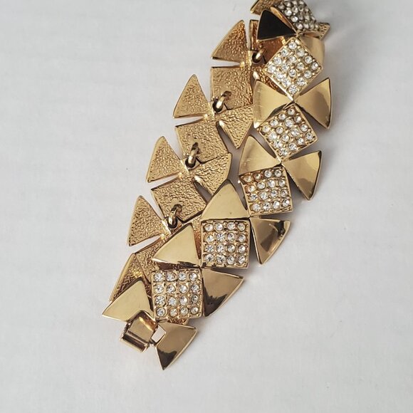 Signed FAC Fifth Avenue Collection Butler Link Clear Crystal Bracelet - Picture 4 of 10